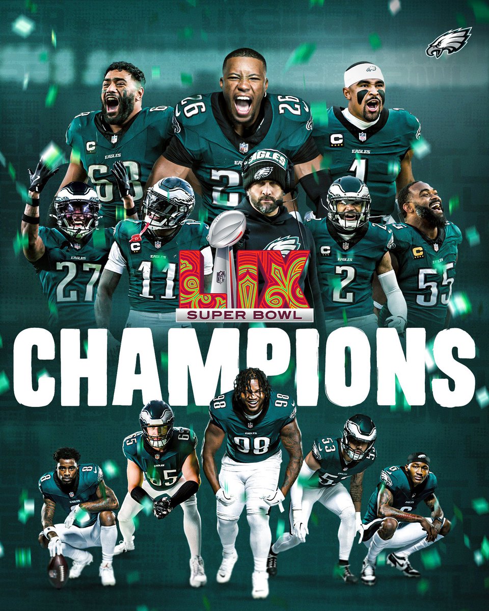 Easily one of the happiest moments of my life. Shedding tears. I can’t believe it. 
SUPER BOWL FUCKING CHAMPIONS BABY💚🦅 #FlyEaglesFly