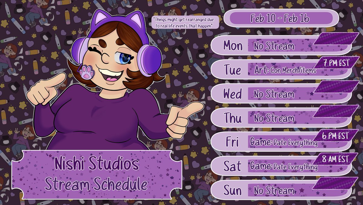 Titsandbits2's tweet photo. Hey guys!! Stream schedule up! We will doing an art stream Tuesday and the last two are going to be gaming streams!! I will be playing Date everything in the season of Valentines day friday~ See you then Gremlin friends~
#twitch #stream #game #art https://t.co/vLhtZ2U2nN