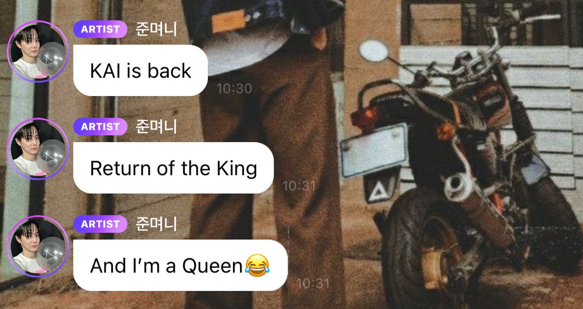 Ace_BBH's tweet photo. SUHO BBL TALKING ABOUT JONGIN TOO 🥹🤍

"KAI is back"
"Return of the King"
"And I'm a Queen😂" https://t.co/sZiAAywHHf