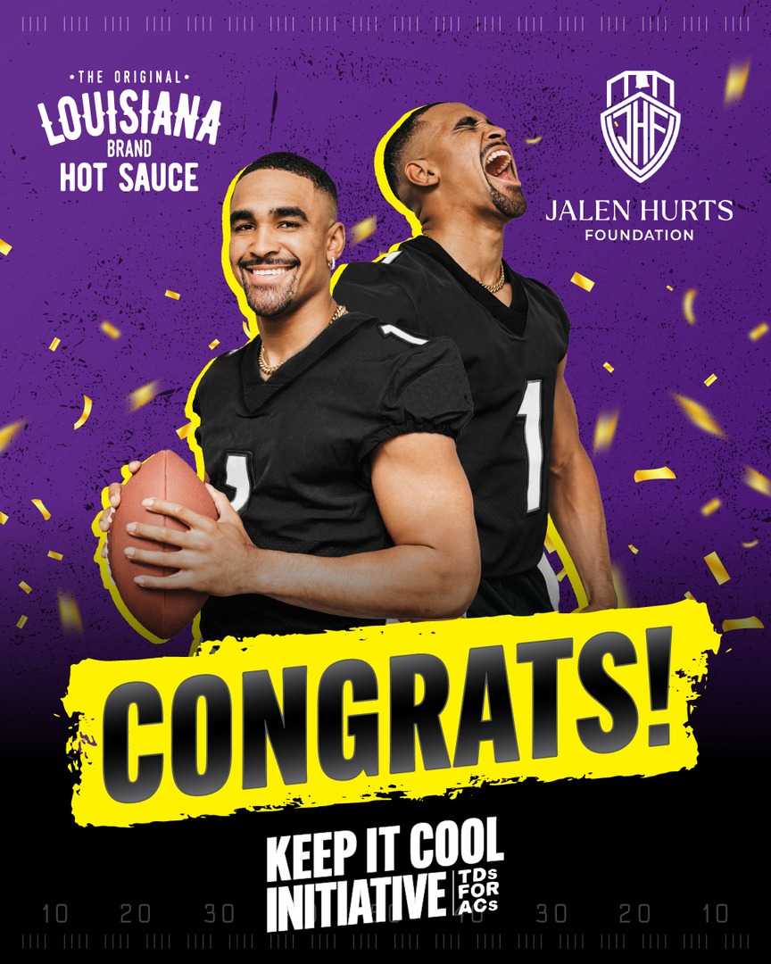 MVP on the field and in Philly schools! Congrats to Jalen on the championship and one hot performance in the big game. Thanks for letting us in on TDs for ACs, @jalenhurtsfound!​

#TDsForACs #KeepItCool #ThatsLouisianaHot #BayouSome