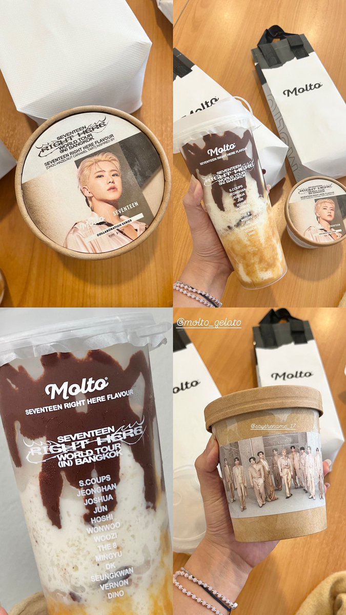 papraepear's tweet photo. 🌟🥺 ทุกคนนนนน อร่อยมากกก นี่ชอบตัว สลัชชี ฝุดๆๆหอมกลมกล่อม ไม่หวานเกิน แก้วสกรีนก็คิ้วทึมากๆ 🫶🏻🍪🥛🍫 #MoltowithSEVENTEEN https://t.co/ukmgyTiqVS
