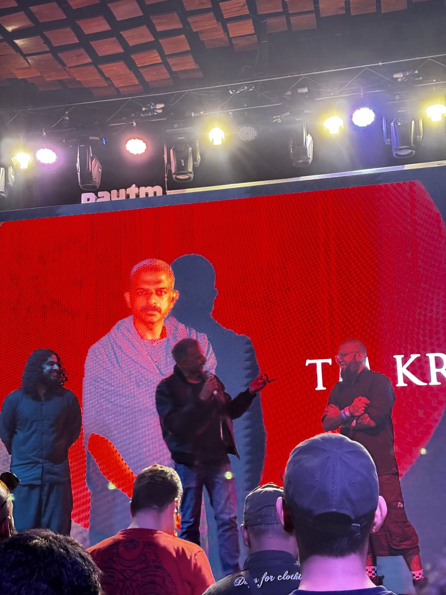 Munz from TDT: “Amma and Appa were so proud that we collaborated with the great TM Krishna“

TMK: “My daughters were proud of me that I made music with TDT” 
♥️

What a privilege to be part of a listening party—maybe the first in India?

Can’t wait for the album AYAKTIHIS! 🤘❤️