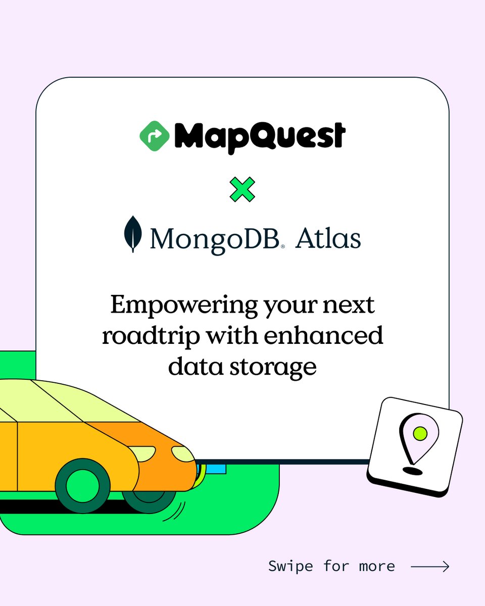 John_____Yu's tweet photo. MapQuest’s Points of Interest (POIs) are a hit with 30M users, guiding them to exciting local spots! 🗺️

Discover how @MongoDB helps MapQuest make mapping even better for its users! 👇 https://t.co/abdyMksHIH https://t.co/wrd975WPJN