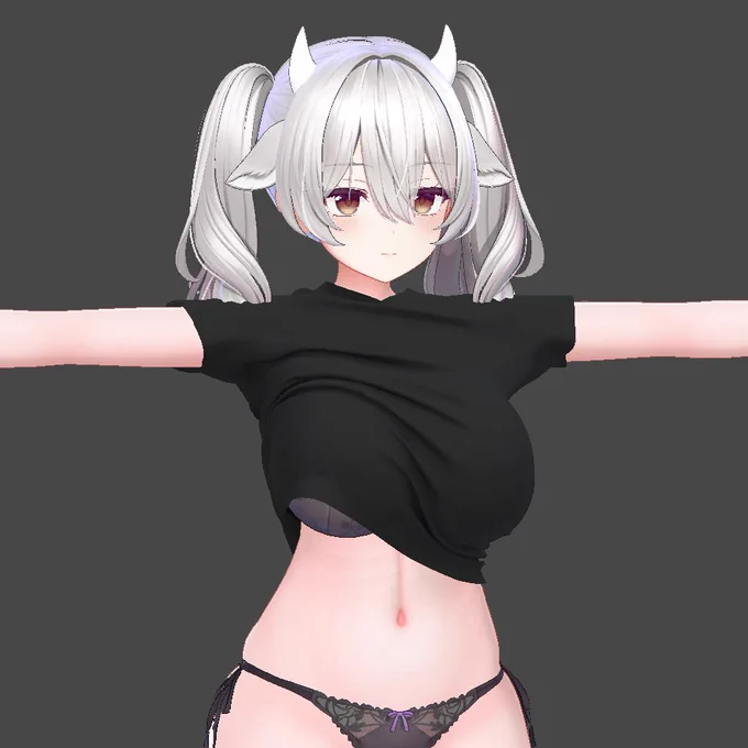 ミルティナちゃんのだらしないTシャツ癖