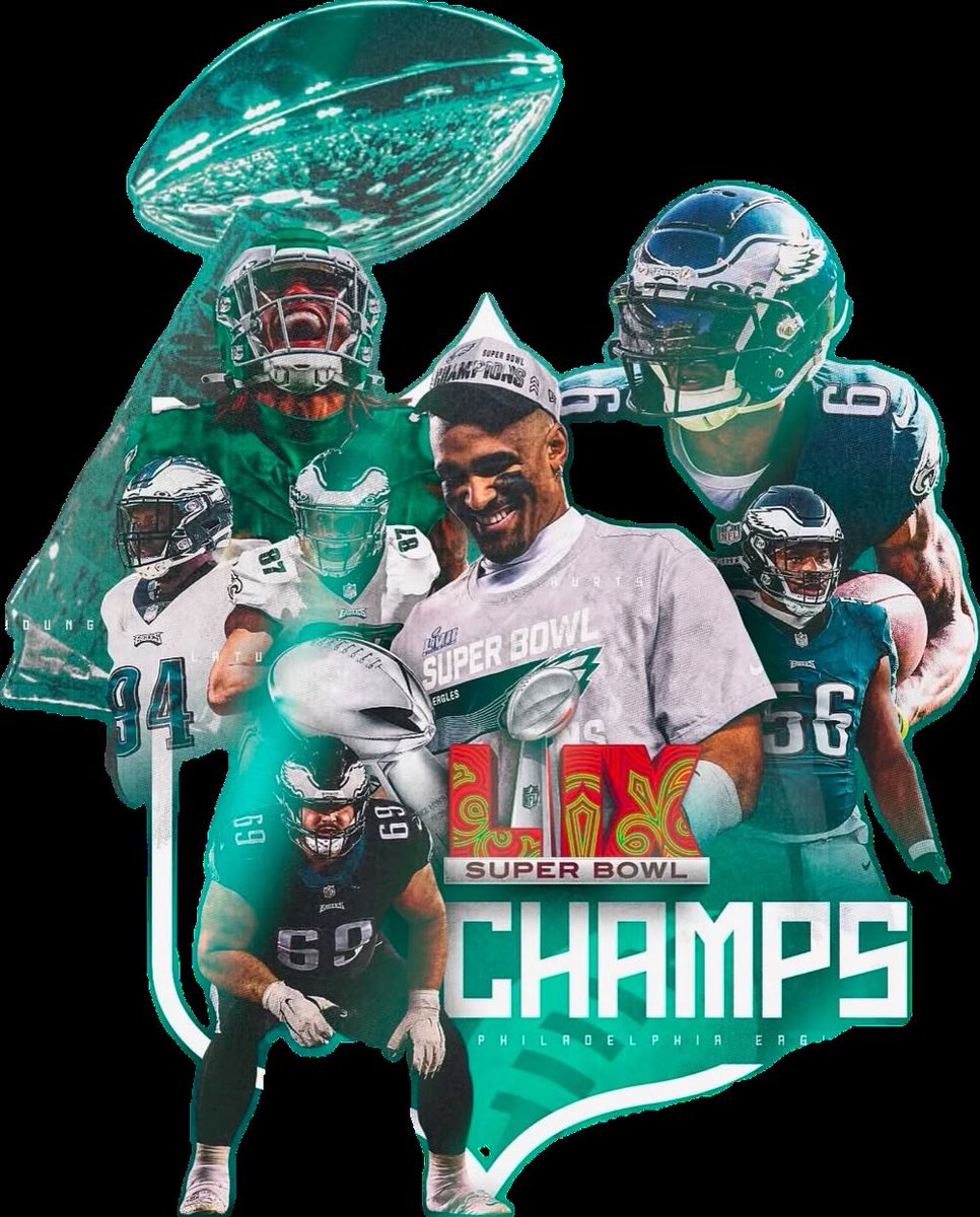 Proud of my Super Bowl champion Philadelphia Eagles.  Fly Eagles Fly! 🦅