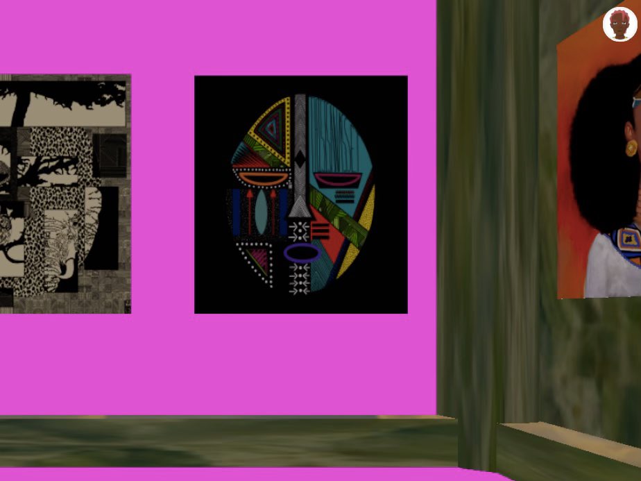 AFRICANMETA's tweet photo. Checkout 'Stay Vibrant' by @SpenDoc4nft in, “The Mask Collective” collection at our @decentraland location using the link below!

https://t.co/s62yb5x29t
💥no login required!
💥 access via web browser or download the desktop app!

#African #metaverse #NFT #afrocentric #crypto #art #gallery #AR #futuristic #museum #exhibit