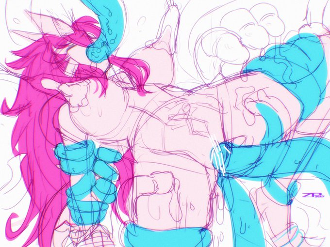 コミッションラフ ヴァルシオーネR🆚触手 