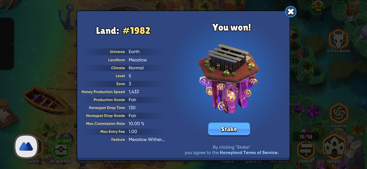 After many raffle entries, many missed wins, TODAY is the EFFING day!! I am finally a LAND owner! I am in shock!! Thank you <a href="/PlayHoneyland/">Honeyland 🐝</a>! Everyone has a chance to win! Today was my day, tomorrow might be yours! Don't skip the raffles fam!