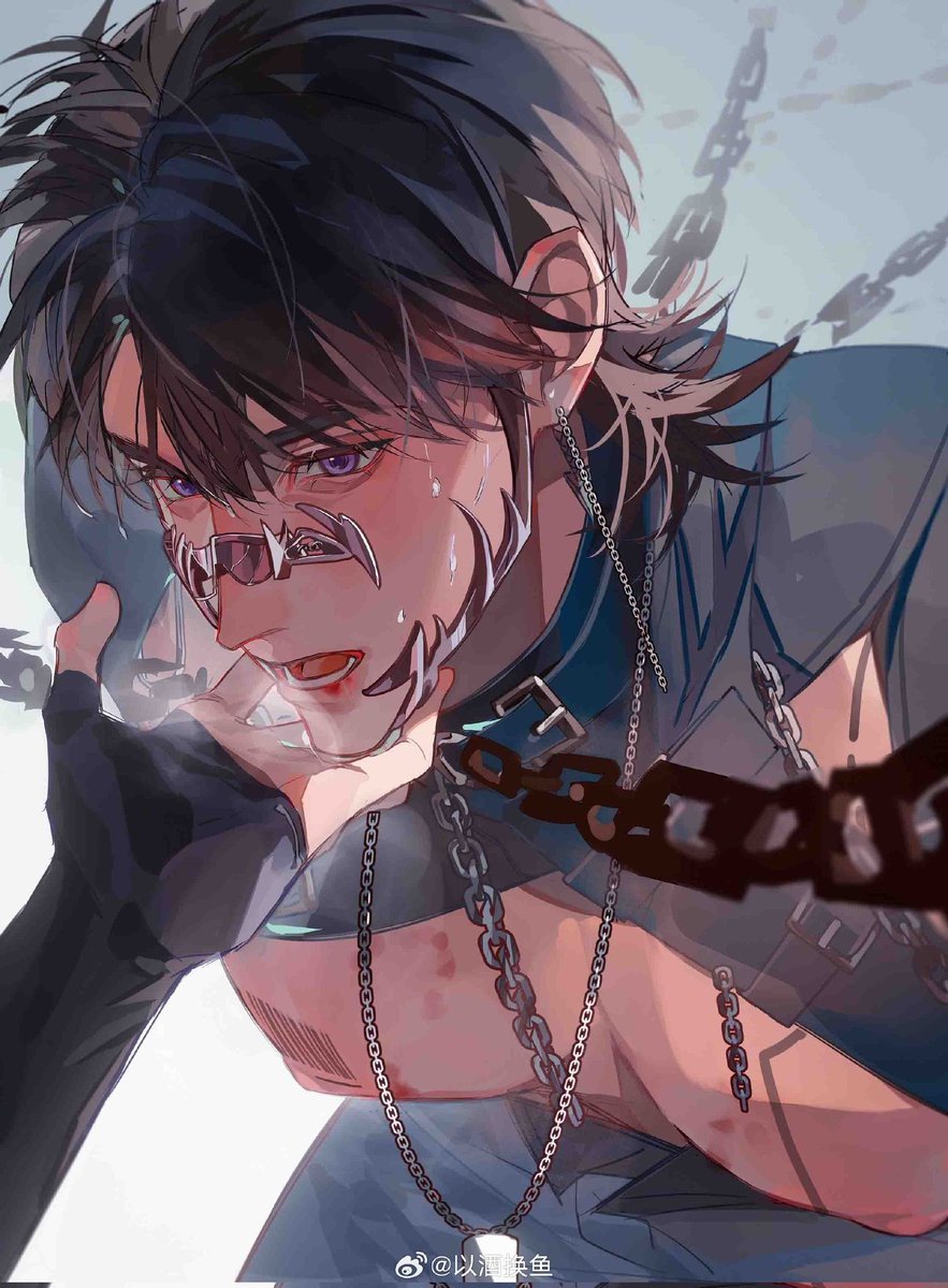 🍎喘息🔥

🎨:@以酒换鱼🧚🏻weibo.com/5257723981/513…
💓Papergames invited the artist to create this painting❤️
#夏以昼 #Caleb #マヒル    #恋と深空    #LoveandDeepspace #恋与深空