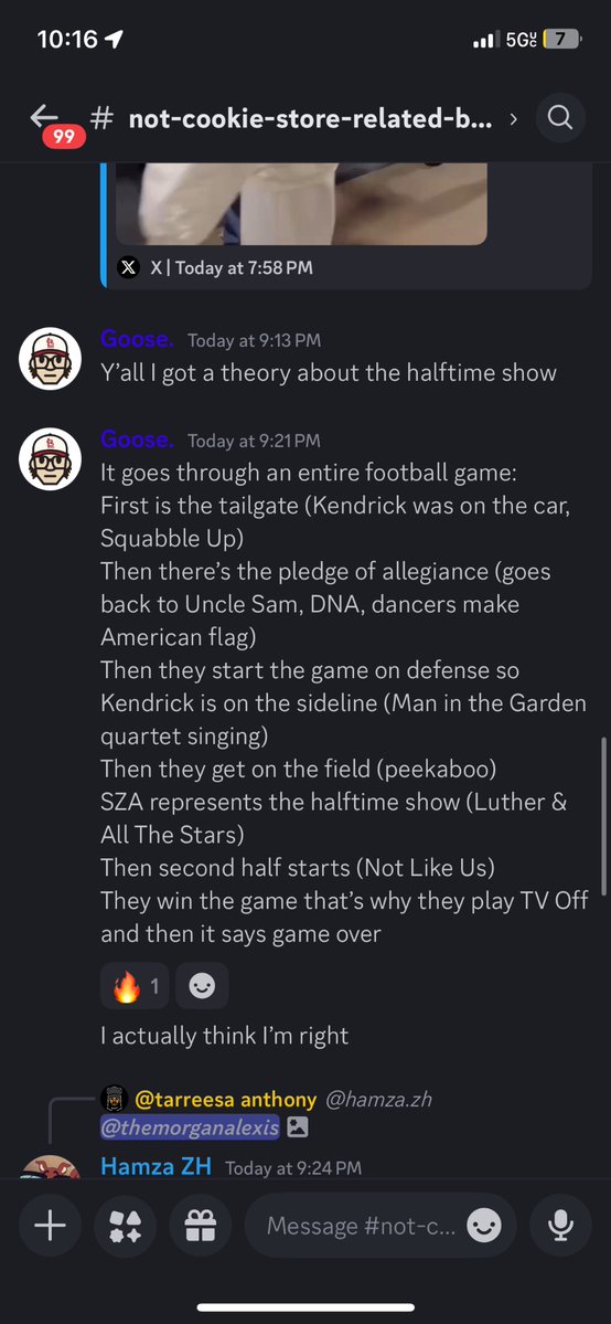Diss on the superbowl performance all you want but Kendrick is a genius and your disses won’t hold up well. S/O Goose for this take. #kendrick #SuperBowl #GameOver