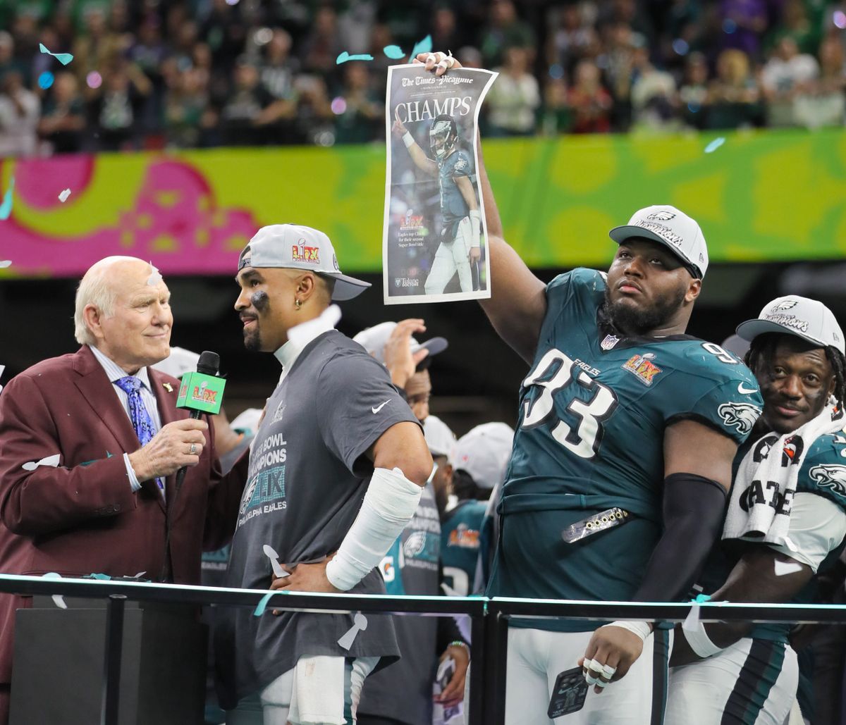 FLYING HIGH! The <a href="/Eagles/">Philadelphia Eagles</a> just won Super Bowl LIX in New Orleans!