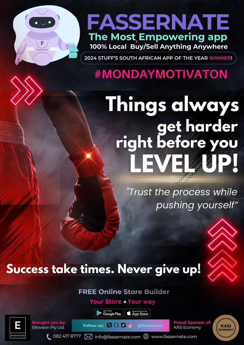 Good morning my beautiful family. 

No matter how hard it gets, keep pushing 💪. 

Have a great and awesome week.