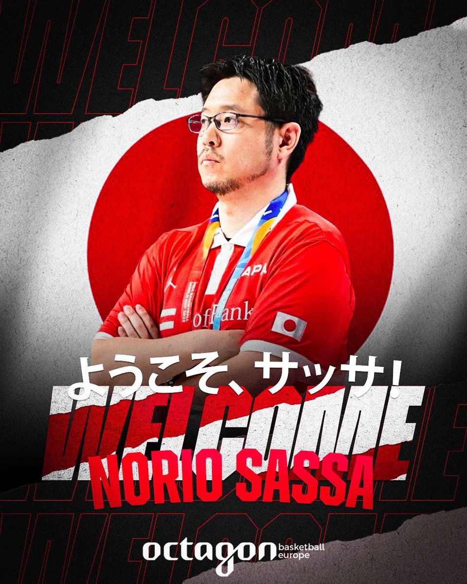ChidiacOCT's tweet image. I'm thrilled to welcome Sassa Norio one of Japan’s top coaching talents, to @OctagonBballEU !
日本を代表するコーチの一人である @norio_sassa を @octagon_europ が迎えることに興奮しています!
ようこそ、サッサ!Welcome Sassa
#octagonfamily #佐々宜央 #Bリーグ