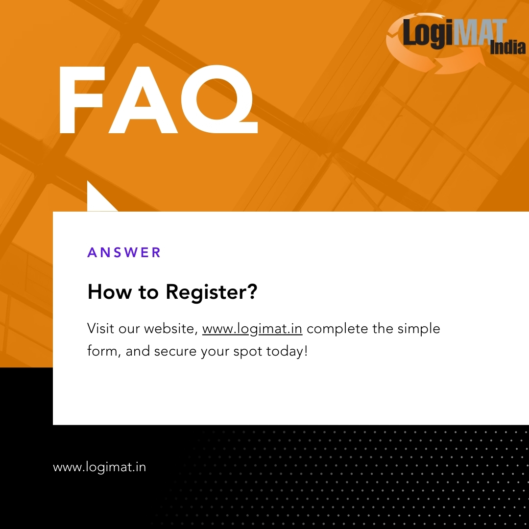 LogimatIndia's tweet image. Got questions about LogiMAT India 2025? We’ve got you covered!
🔗 Register for Free: shorturl.at/seujj

Need assistance? Our team is here to help—reach out anytime!

#LogiMATIndia2025 #EventFAQs #LogisticsInnovation #SupplyChainExcellence