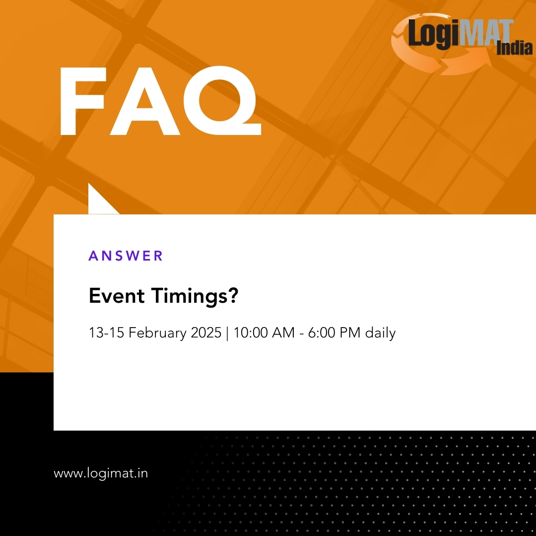 LogimatIndia's tweet image. Got questions about LogiMAT India 2025? We’ve got you covered!
🔗 Register for Free: shorturl.at/seujj

Need assistance? Our team is here to help—reach out anytime!

#LogiMATIndia2025 #EventFAQs #LogisticsInnovation #SupplyChainExcellence