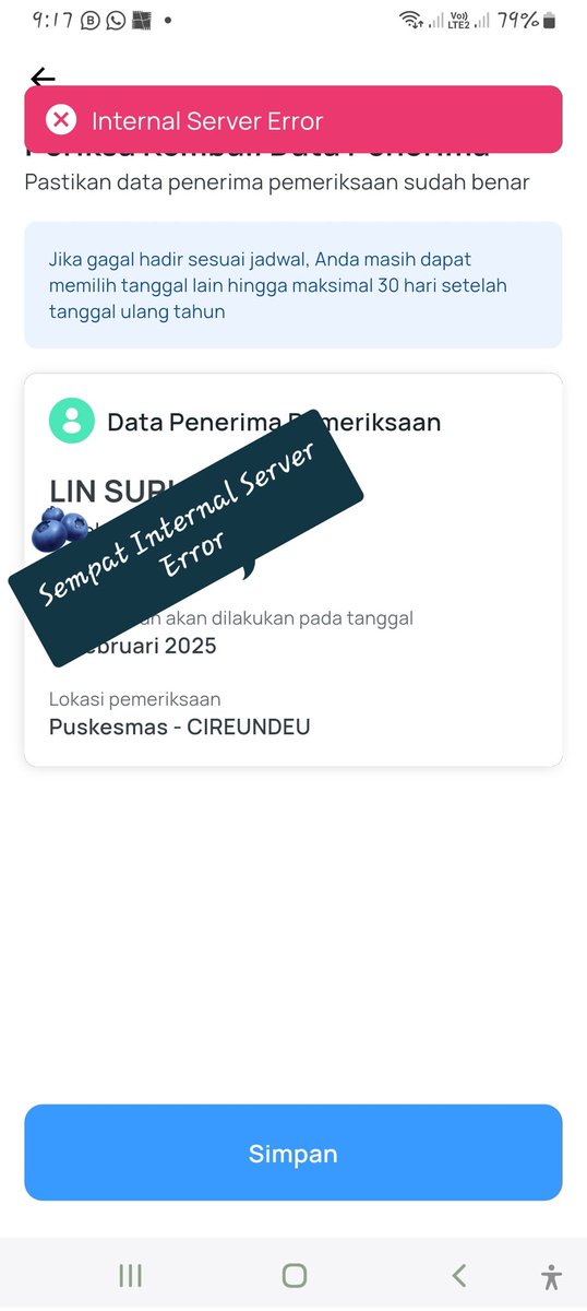 linsure's tweet image. Oiya. Kalau pada saat daftar di satu sehat muncul #InternalServerError nggak perlu panik. Dicoba terus aja sampai berhasil. Mungkin servernya sibuk karena sudah mulai banyak yang daftar seperti #coretax yang #ngelag mulu. Lanjut cerita besok setelah selesai #cekkesehatangratis