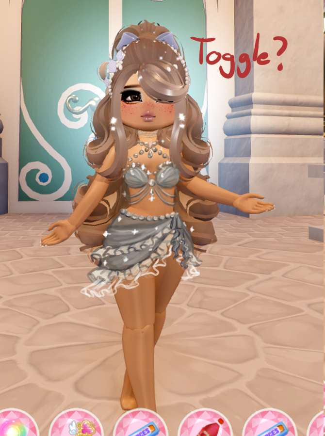 WallaceRH_'s tweet photo. Some items that could be added as a rewards for completing Mermia's dailies/weeklies in the water realm. 🫧

The top would be compatible with human bodice for easy modelling and the bottom could use ttyl as a base! (Royale High Concept)
#royalehigh https://t.co/GcD4y4Utge