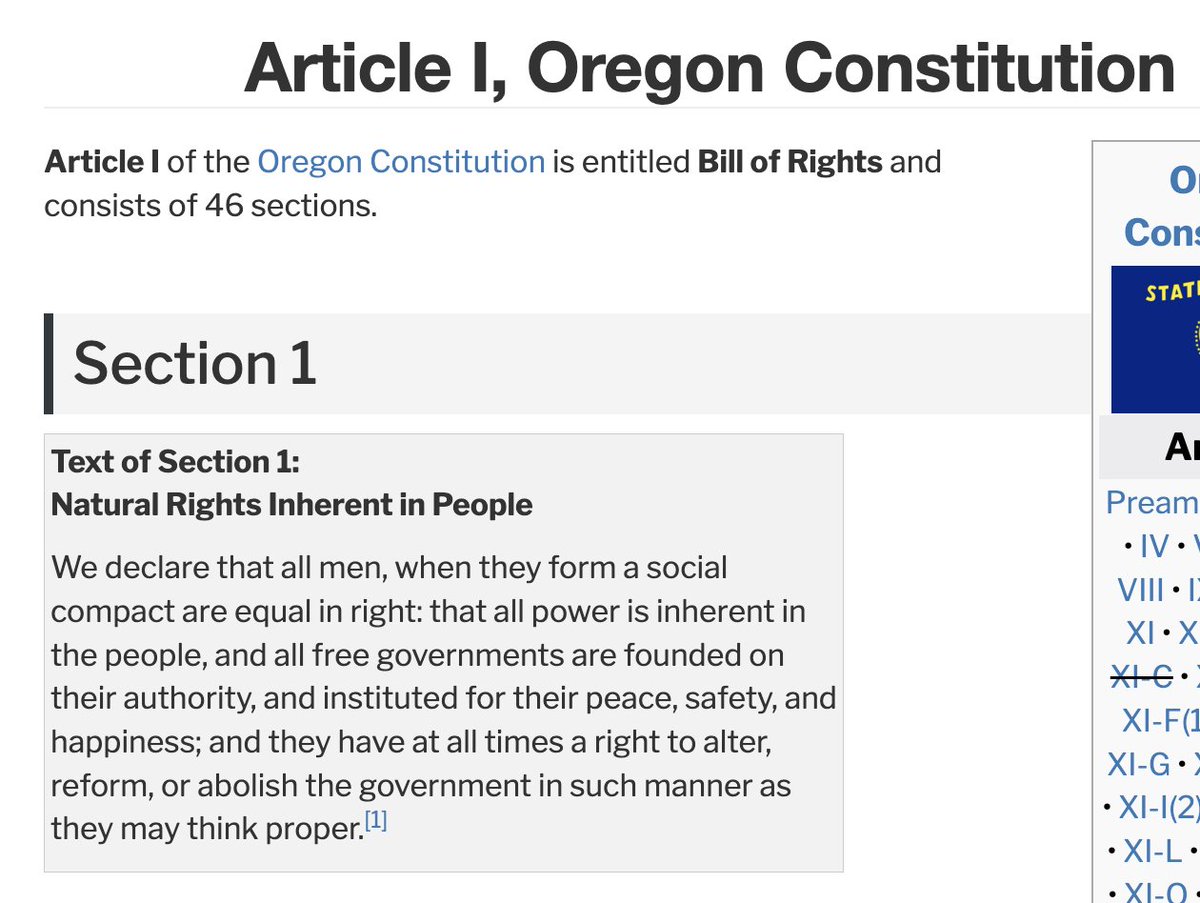 <a href="/JoforOregon/">JoForOregon</a> <a href="/ORDems/">Oregon Democrats</a> <a href="/GovTinaKotek/">Governor Tina Kotek</a> "the people...have at all times...a right to abolish the government."