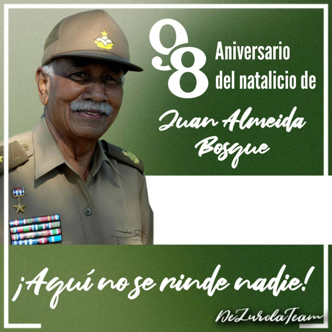 Asaltante al Moncada, expedicionario del Granma y fundador del III Frente Oriental, el Comandante Almeida estuvo siempre en la primera línea de combate junto a #Fidel y a #Raúl. Era admirable su decisión de luchar por #Cuba hasta las últimas consecuencias.
#SantiagoDeCuba