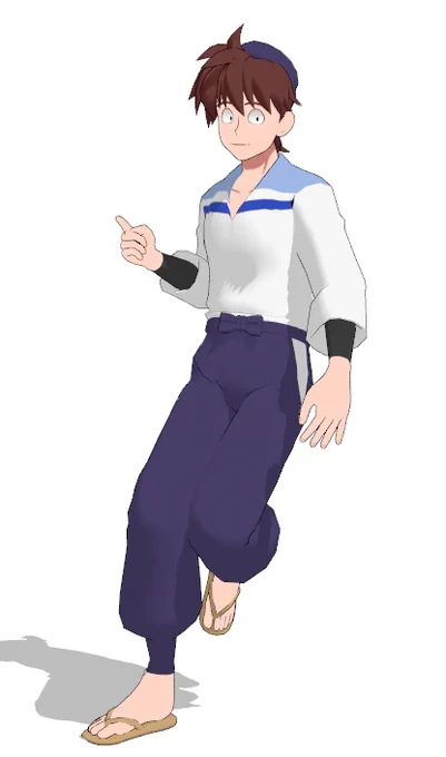 とりあえず細かいところは置いといてざっくり 頭身は作りやすいところで作っちゃったので少し高め 