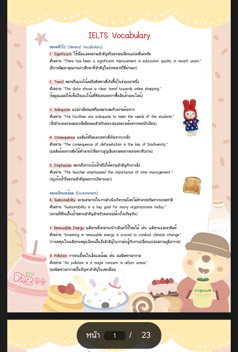 รวมศัพท์ IELTS Premium⭐️⭐️⭐️

✅รวมศัพท์ที่ต้องรู้ทั้งหมด
✅ตัวอย่างประโยคทุกคำ
✅หมวดหมู่ที่ครอบคลุม ทั้ง4 parts
✅ โจทย์พร้อมเฉลยละเอียดทุกข้อ

Dm มาสอบถามเพิ่มเติมได้นะคะ💞
#dek68 #dek69 #สรุปielts #สอบielts #สอบไอเอล