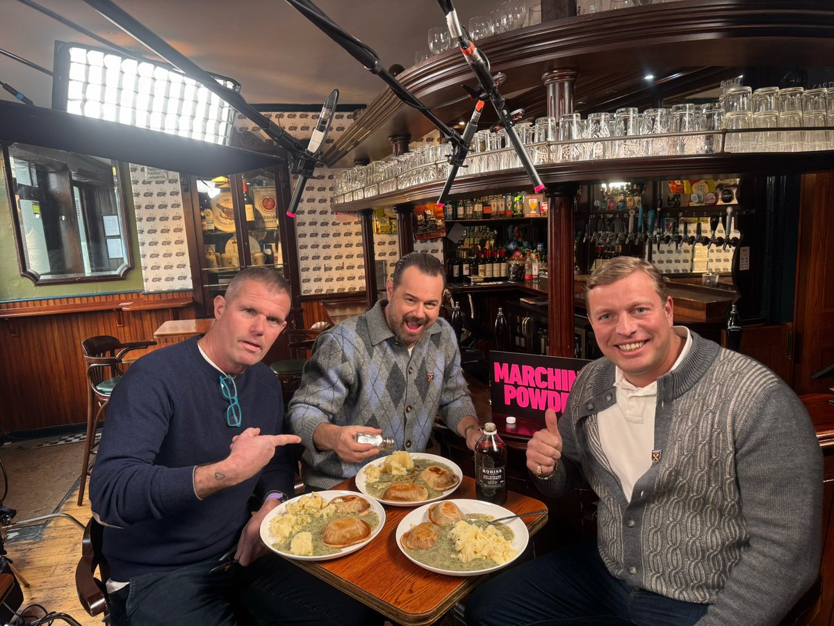 My life gets crazier &amp; crazier every day. Today I had the absolute pleasure to interview two absolute legends, Danny Dyer &amp; Nick Love. I’ve been watching these guys films all my life and am a massive fan. So of course I brought them down some Pie n Mash from <a href="/robinspienmash/">Robins Pie 'N' Mash</a> - was