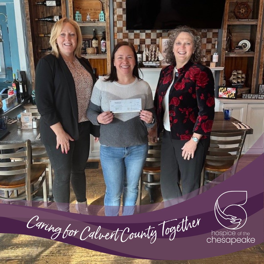 Is there anything better than an evening filled with great friends, fine wine, delicious cuisine, and live music? Yes! When that evening also raises $2,300 to support hospice, supportive, and grief care in our community. Thank you, <a href="/HookandVineMD/">Hook & Vine</a> #calvertcounty #fundraiser
