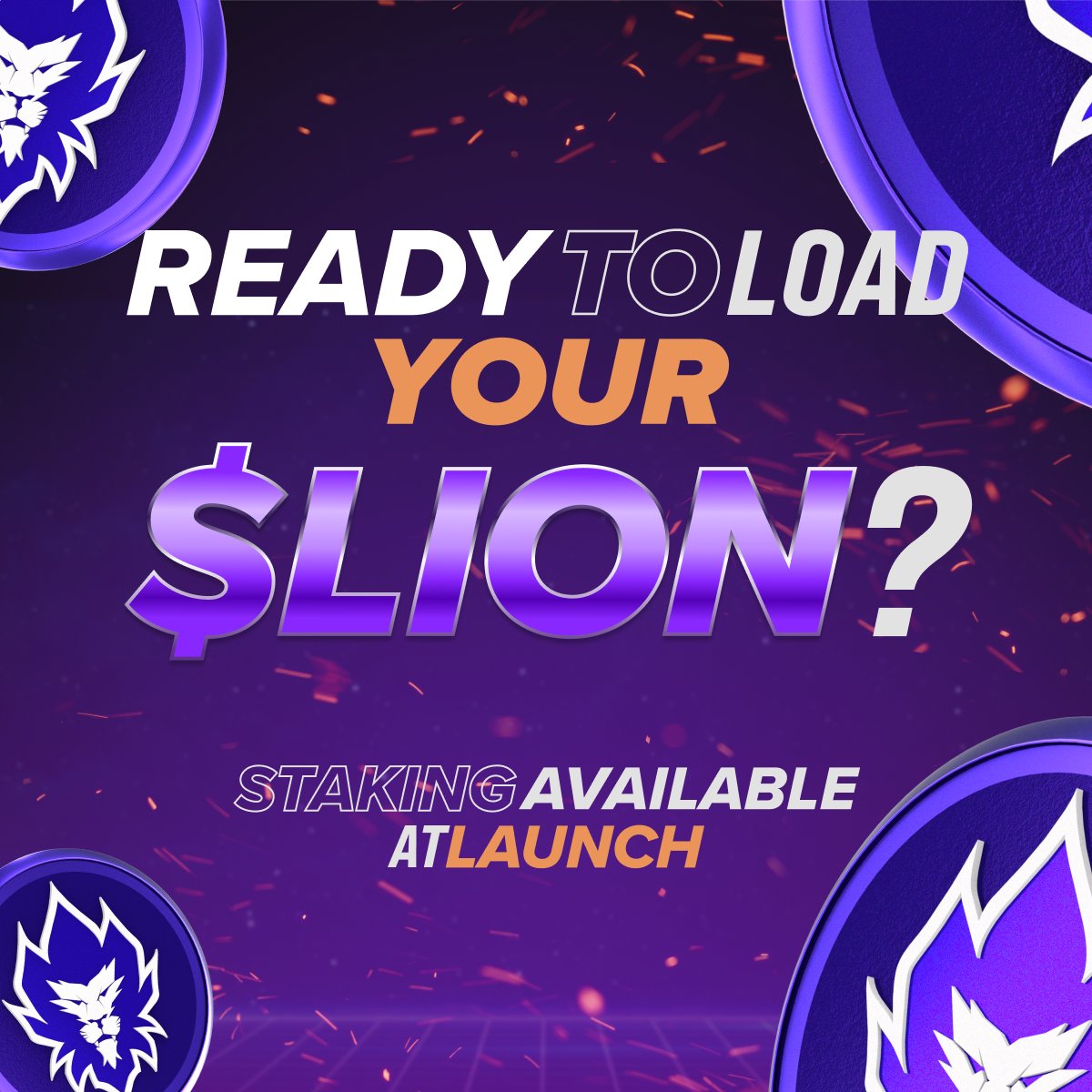 The good news keeps on coming 🤩

$LION staking vaults will be available at launch!

Pick your staking duration and watch your $LION balance grow. Get ready to start staking on 27 Feb 📆

#LoadedLions