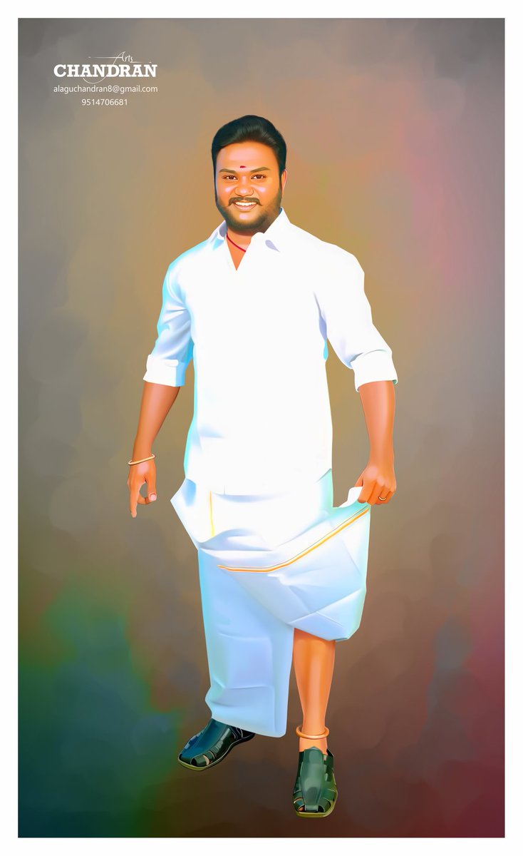 #canvas #paiting #portrit 
Chandran Arts 9514706681