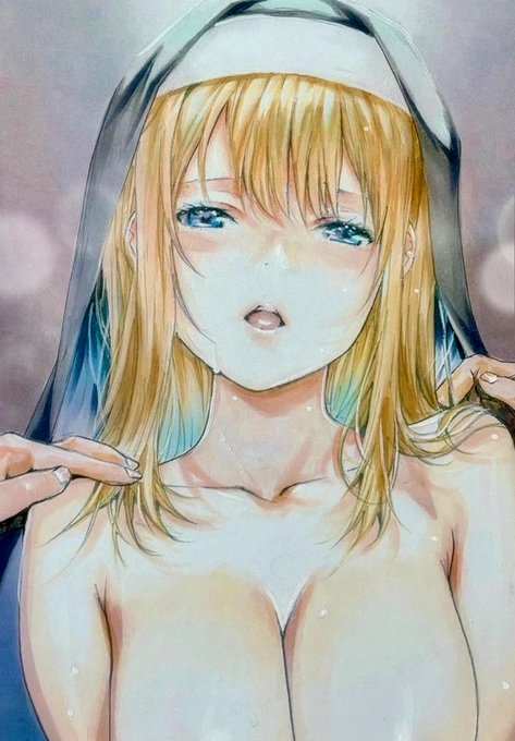 修道女の…
(ノープランで描きましたm(_ _)m💦)
 #アナログイラスト
#シスター 
#修道女 