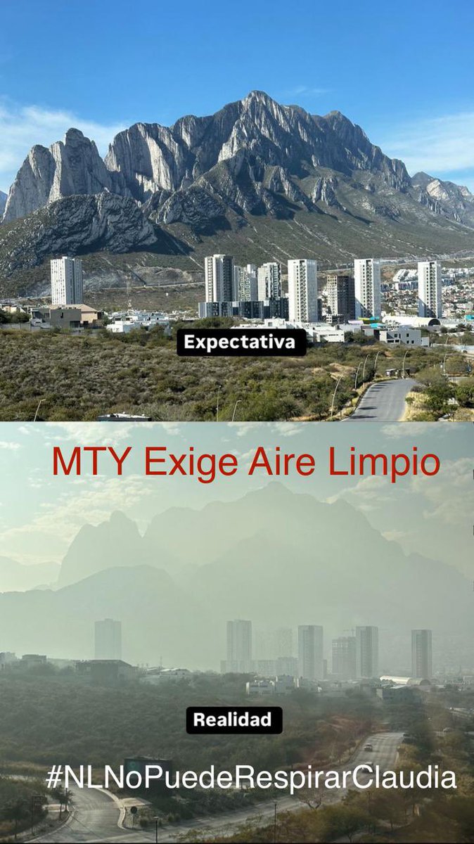marigelgarzaz's tweet photo. @Claudiashein Exigimos soluciones para que Monterrey pueda tener una buena calidad de aire. #NLNoPuedeRespirarClaudia https://t.co/4z1HYNtnv6