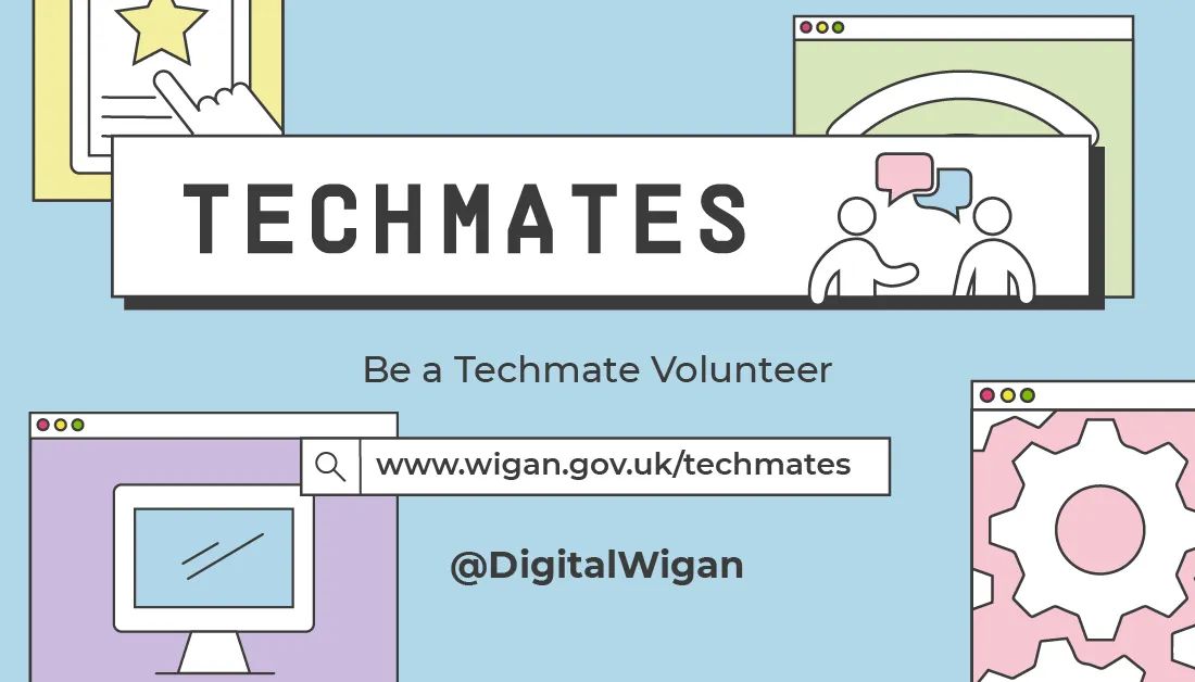 Know how to use digital devices and have some spare time on your hands? Why not consider applying to become a TechMate Volunteer?

A level 3 AQA award is available once you've done enough hours, which along with the experience looks great on a CV!

wigan.gov.uk/Council/Digita…