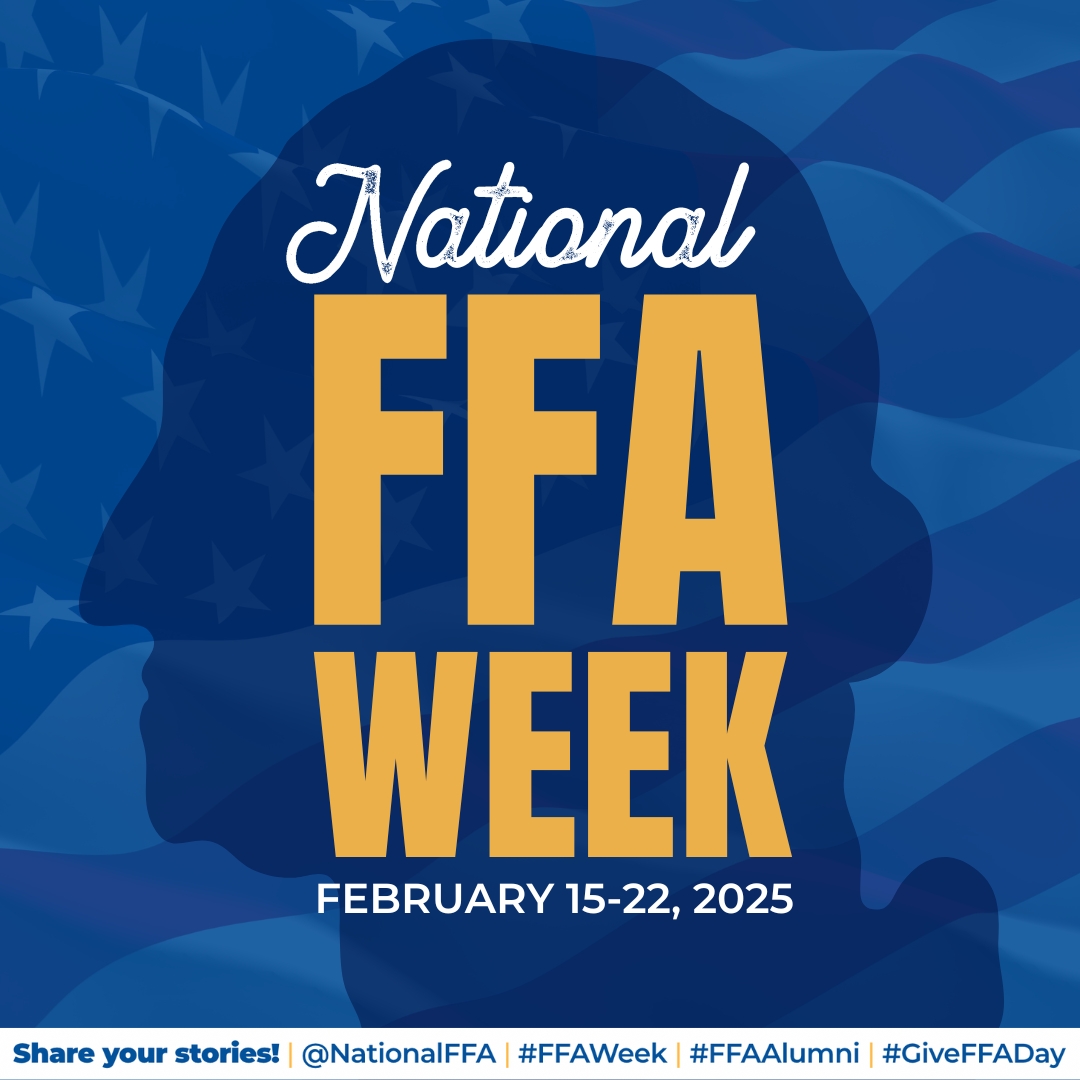NationalFFA's tweet image. Happy Presidents' Day from National FFA! 
National #FFAWeek always runs from Saturday to Saturday, encompassing Feb. 22, George Washington's birthday. 
We hope you're having an incredible #FFAWeek! Keep sharing your stories with us!

#NDOS #FFAWeek
