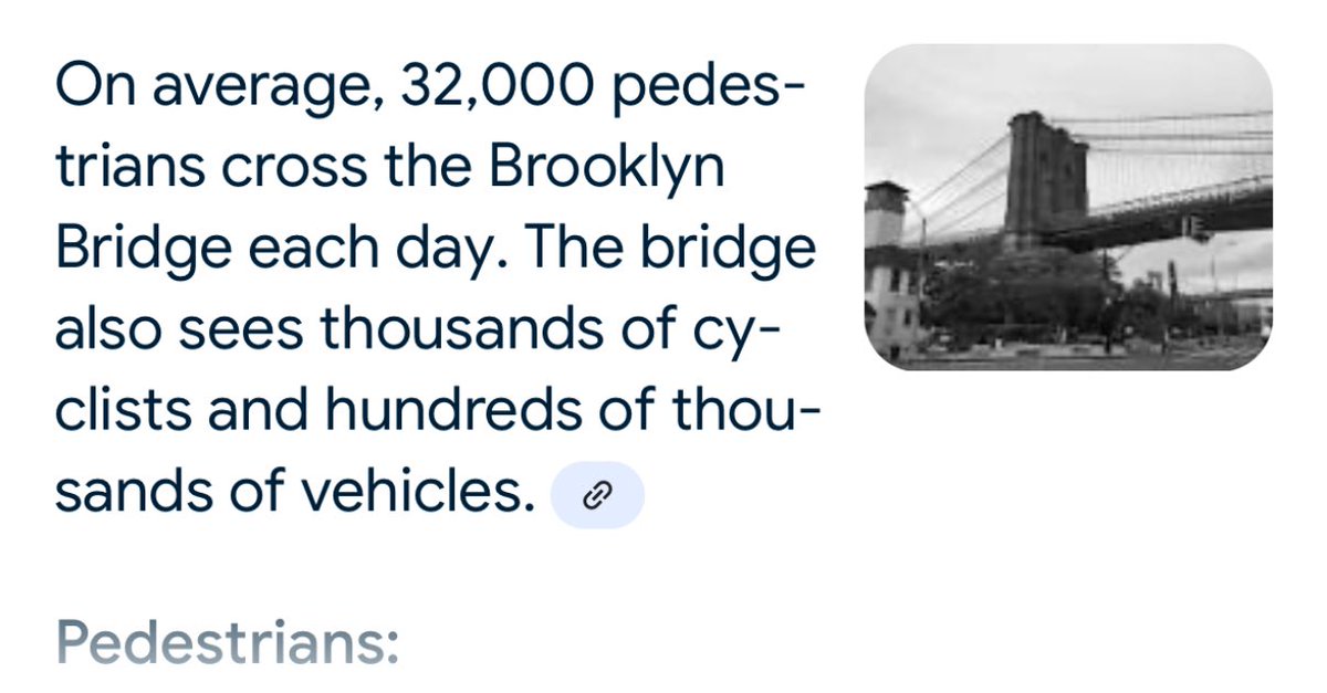 so 32k people walk across the brooklyn bridge everyday. i run across the bridge most everyday and my daily side quest is to cross without seeing another person. happy to share that today at 4:51am, 26 degrees (-3c) with 40mph winds, i was all alone ⭐️