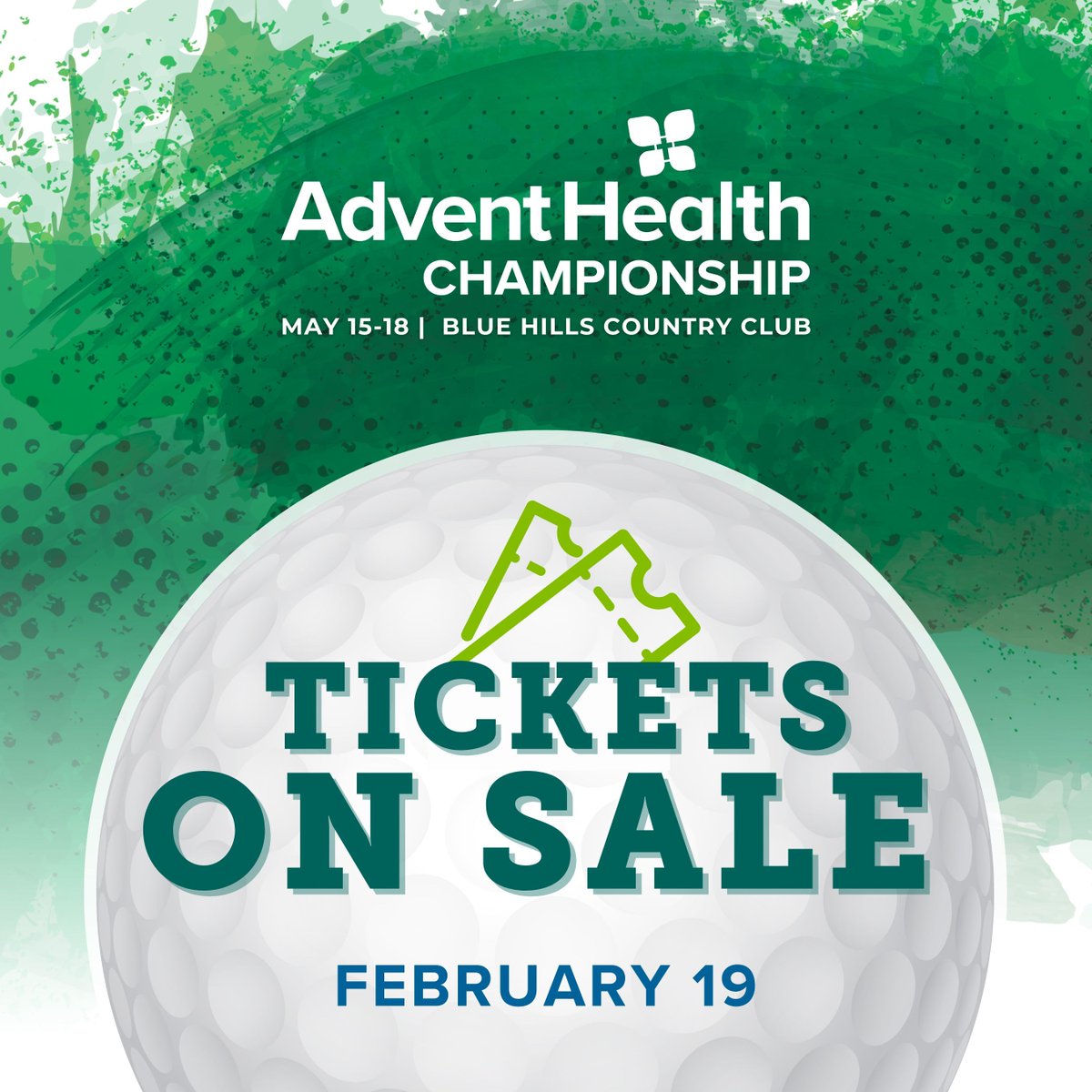 The wait is almost over. Tickets go on sale this Wednesday 🥳 

#AdventHealthChampionship #ItsMoreThanGolf #KCHeartland