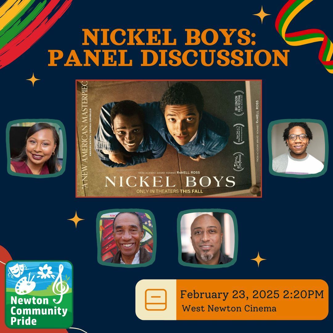 Celebrate Black History Month with NCP and join us for a powerful panel discussion on The Nickel Boys. 

The panel is free, but reservations are suggested. The Nickel Boys will screen before the discussion at noon. See webpage for more info: newtoncommunitypride.org/black-history-…