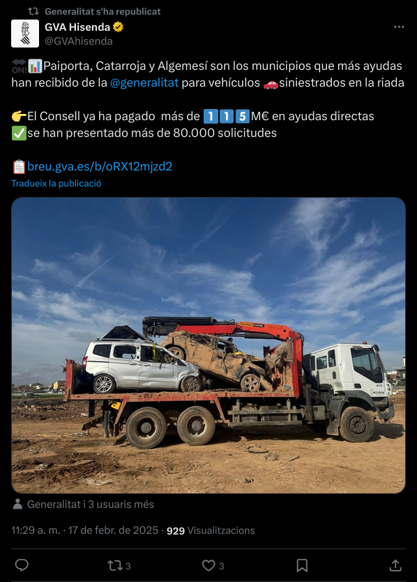 MesPutaEspanya's tweet photo. Esta competició per vore qui més almoines dona als afectats de la DANA, només s'explica perquè som una colònia. https://t.co/xIQCWObjAT