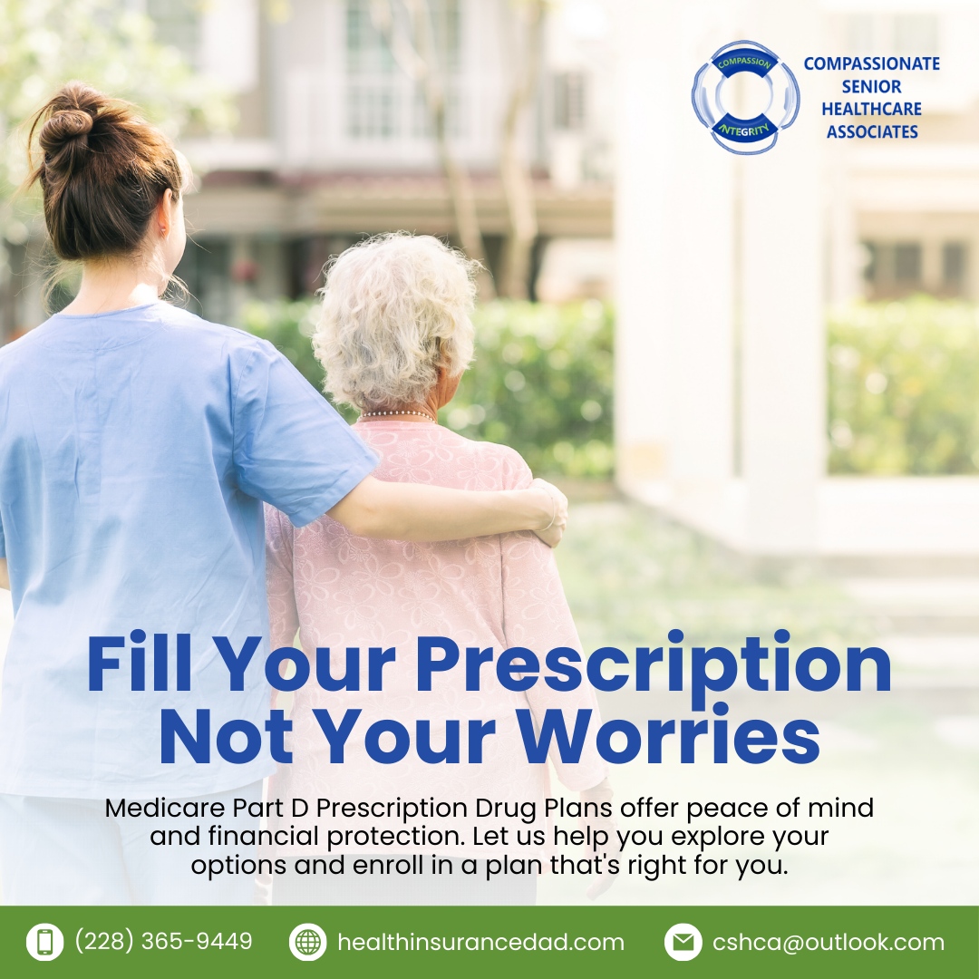 Fill your prescription, not your worries! 💊 

Medicare Part D Prescription Drug Plans provide the peace of mind and financial protection you need. 

Let us guide you through the options and help you enroll in a plan that’s the perfect fit for your healthcare needs.