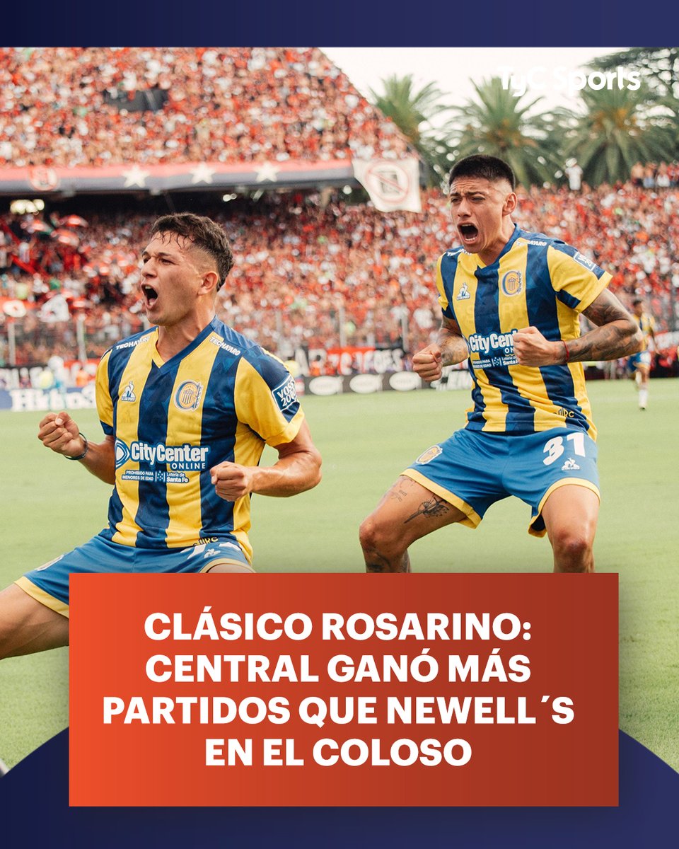🟡🔵 La victoria de Rosario Central 2-1 frente a Newell's no hizo más que incrementar las increíbles rachas favorables al Canalla en el clásico donde estiró la paternidad a 20 encuentros. 

📝 No pierde como visitante desde el Apertura 2008, acumulando diez partidos sin derrotas,