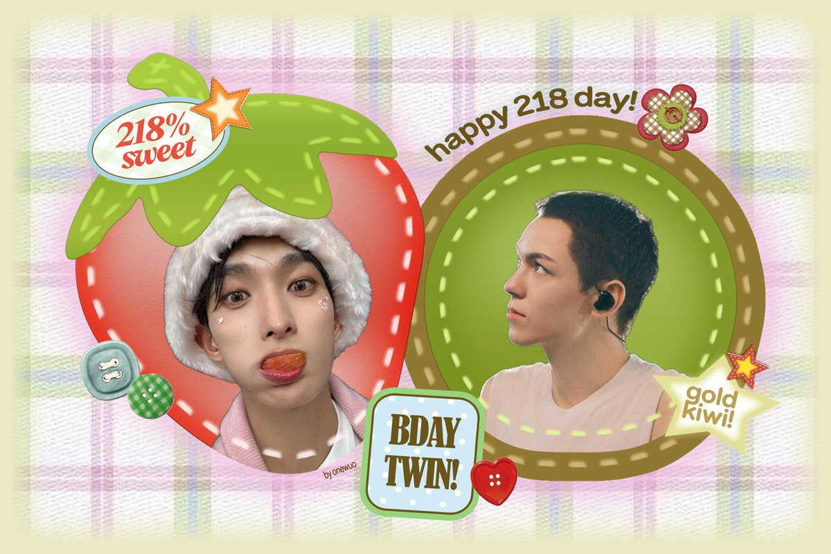 #vernon &amp; #dokyeom 218% sweet! 🍓🥝