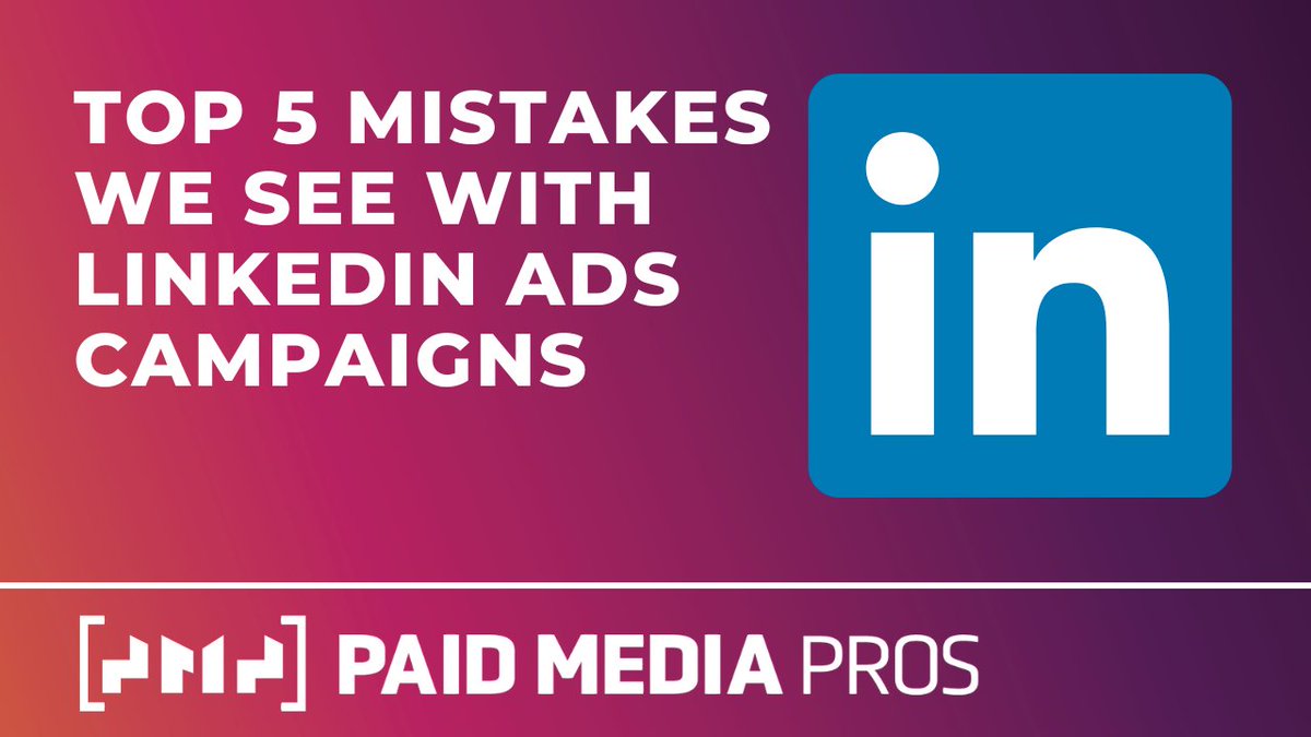 Joe Martinez (@milwaukeeppc) on Twitter photo In today's <a href="/PaidMediaPros/">Paid Media Pros</a> video, <a href="/michellemsem/">Michelle Morgan</a> covers five common #LinkedInAds mistakes so you won't make them in your campaigns. >> youtu.be/koM9FvBCnlQ In today's <a href="/PaidMediaPros/">Paid Media Pros</a> video, <a href="/michellemsem/">Michelle Morgan</a> covers five common #LinkedInAds mistakes so you won't make them in your campaigns. >> youtu.be/koM9FvBCnlQ