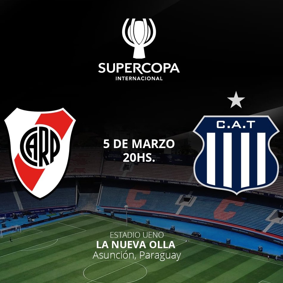 🚨 ¡TODO CONFIRMADO! 🚨

✅ La Supercopa Internacional ante Talleres de Córdoba se jugará el próximo miércoles 5 de marzo, a partir de las 20:00, en el Estadio Ueno La Nueva Olla de Paraguay.

Pronto comenzará la venta de entradas, a través de la plataforma Tuti🎟️