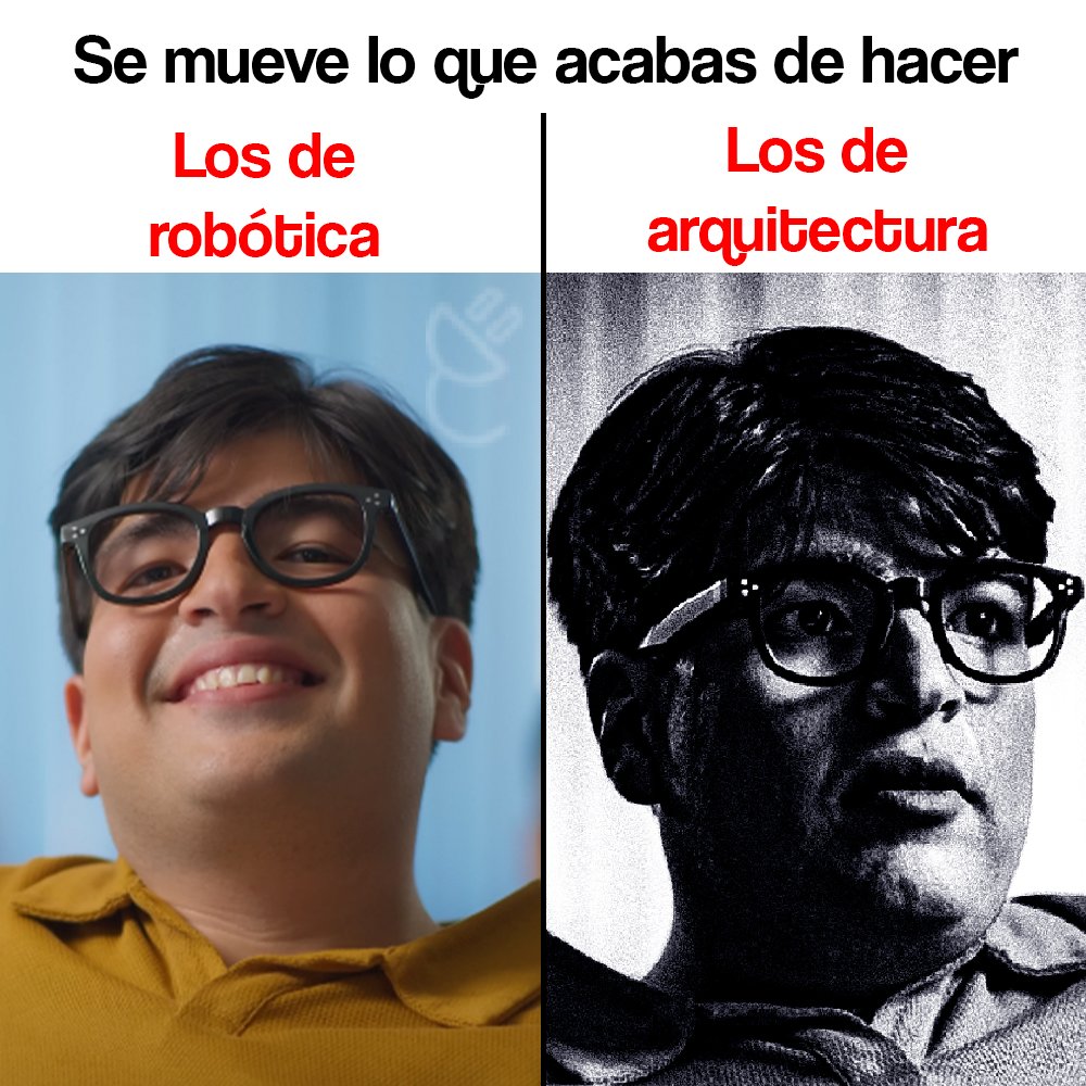 Los de Robótica: 😎🗿
Los de Arquitectura: ☠️😱
youtu.be/1LKo8EHzJy4