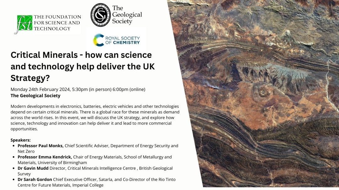 The Foundation for Science and Technology (@foundscitech) on Twitter photo đąNew speaker announced for our 24th Feb event on #CriticalMinerals <a href="/GeolSoc/">The Geological Society</a>! We are pleased to welcome Professor Paul Monks <a href="/psmonks/">Paul Monks</a> to our expert panel. He brings a wealth of knowledge from his Chief Scientific Advisor <a href="/energygovuk/">Department for Energy Security and Net Zero</a> role.
Book now: bit.ly/CriticalMin đąNew speaker announced for our 24th Feb event on #CriticalMinerals <a href="/GeolSoc/">The Geological Society</a>! We are pleased to welcome Professor Paul Monks <a href="/psmonks/">Paul Monks</a> to our expert panel. He brings a wealth of knowledge from his Chief Scientific Advisor <a href="/energygovuk/">Department for Energy Security and Net Zero</a> role.
Book now: bit.ly/CriticalMin