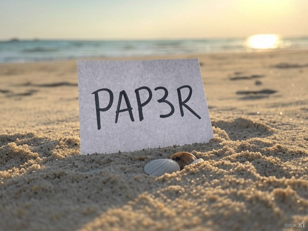 The PAP3R dev took some time out to touch some grass after over 2 years of 24/7 crypto grinding. Don’t be afraid to recharge those batteries. Time to start building again.