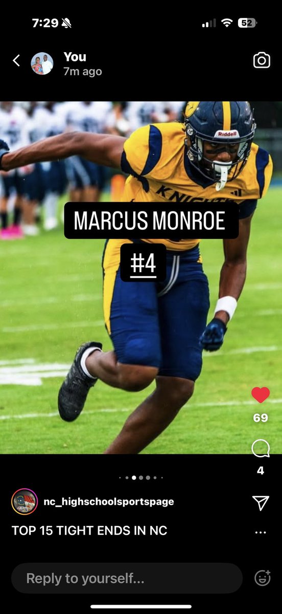 I’m honored to be ranked as one of the top Tight Ends in North Carolina‼️<a href="/nrcafootball/">NRCA Football</a> 
instagram.com/share/_8qynaSgD