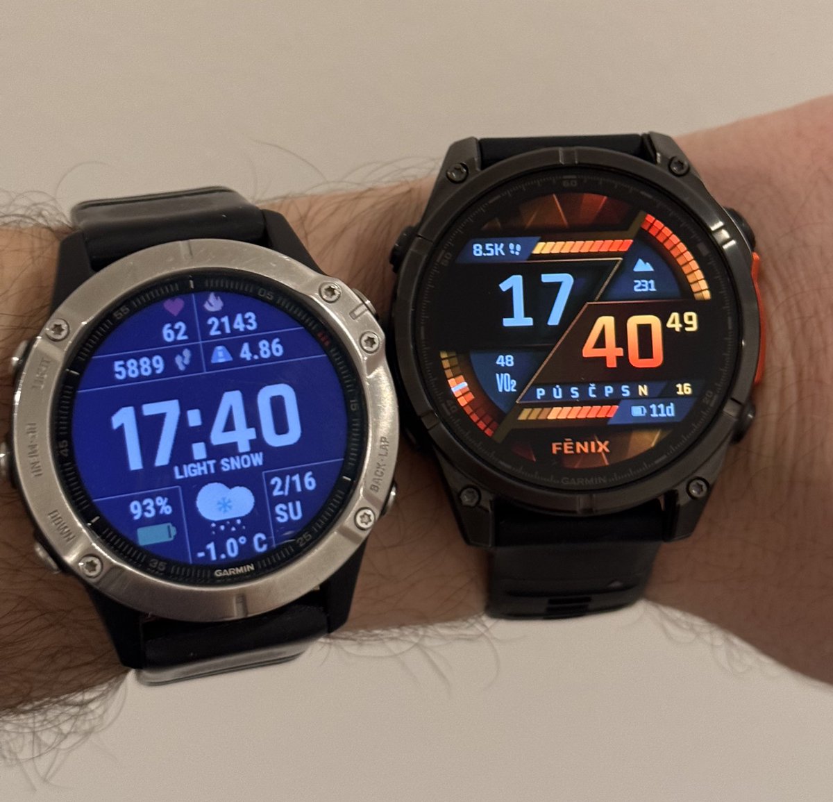 OldaSalek's tweet image. Ten upgrade na #Garmin #Fenix8 jsem měl udělat dávno! To není jen evoluce, ale velká revoluce! Svítilna, displej, prostředí, zvuky, ovládání… Vše je lepší!