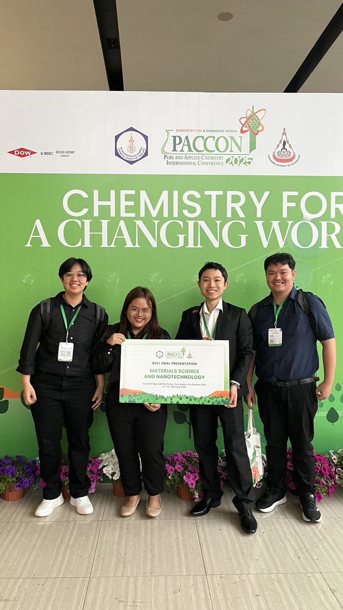 My team at PACCON 2025 last week. Congratulations to First (Petcharaphorn Chatsiri), a PhD student, for winning the best oral presentation award.

<a href="/VISTEC_Thailand/">VISTEC</a>