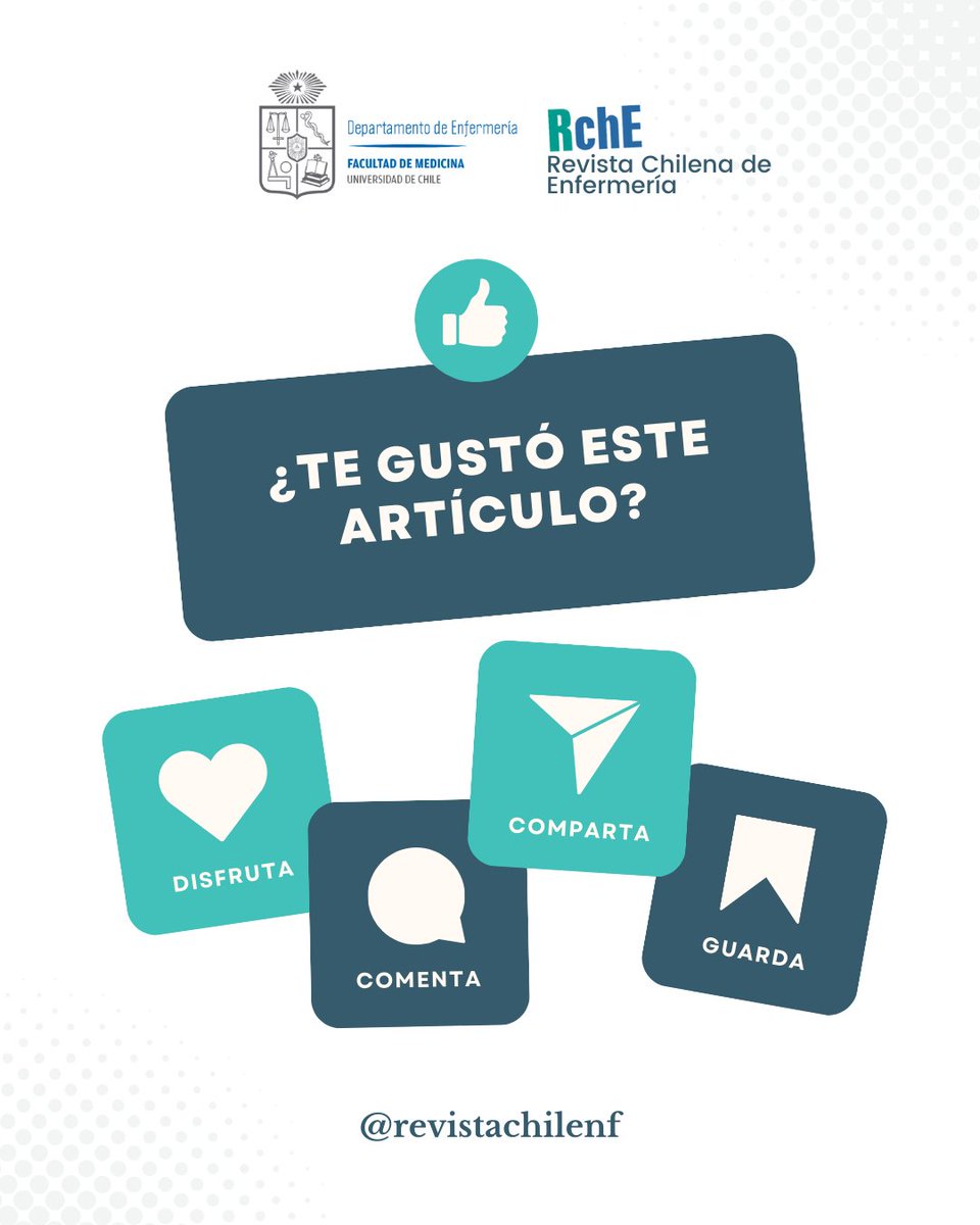 Les invitamos a leer el artículo original publicado en el numero 7 (2025) titulado “Eventos adversos relacionados a catéter venoso periférico en personas hospitalizadas en un hospital público en Chile”.

Lo pueden acceder desde DOI: doi.org/10.5354/2452-5…

#revistasuchile