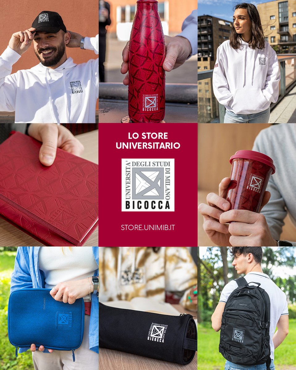 BicoccAlumni (@bicoccalumni) on Twitter photo 🤩 Approfitta degli sconti sullo #store di <a href="/unimib/">Università degli Studi di Milano-Bicocca</a>
🎒🧢 Potrai trovare ad un prezzo scontato cappellini, felpe, t-shirt, zaini, tazze e molto altro, il tutto brandizzato #unimib!
🏪 Non perdere questa occasione, visita lo store universitario: store.unimib.it 🤩 Approfitta degli sconti sullo #store di <a href="/unimib/">Università degli Studi di Milano-Bicocca</a>
🎒🧢 Potrai trovare ad un prezzo scontato cappellini, felpe, t-shirt, zaini, tazze e molto altro, il tutto brandizzato #unimib!
🏪 Non perdere questa occasione, visita lo store universitario: store.unimib.it